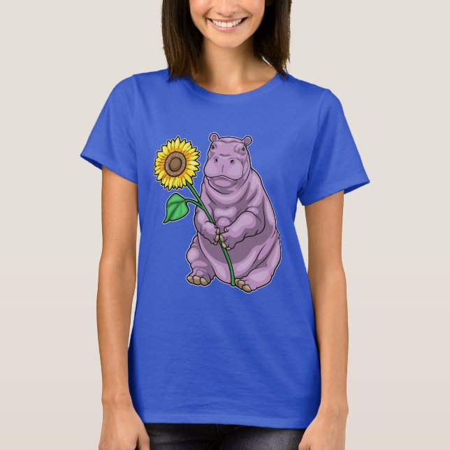 Hippo Solrosblomma T Shirt (Framsida)