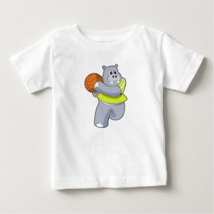 Hippo som basketspelare med Basketball.PNG T Shirt