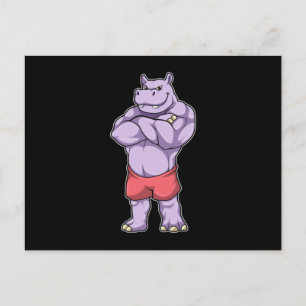 Hippo som BodyBuilder extrem Vykort