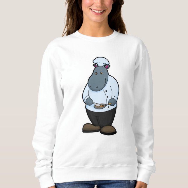 Hippo som Cook med Pan T Shirt (Framsida)