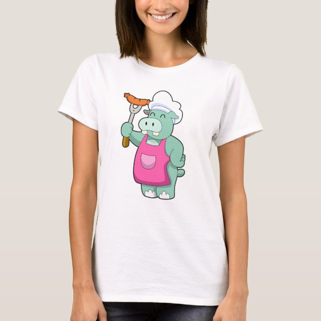 Hippo som Cook med Sause T Shirt (Framsida)