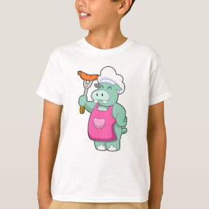 Hippo som Cook med Sause T Shirt