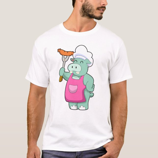 Hippo som Cook med Sause T Shirt (Framsida)