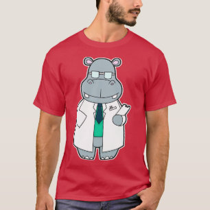 Hippo som Doktor med Smock T Shirt