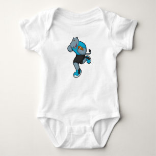 Hippo som fotbollsspelare i fotbollsmatchen t shirt