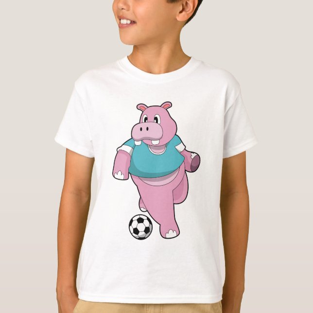 Hippo som fotbollsspelare med scen.PNG T Shirt (Framsida)