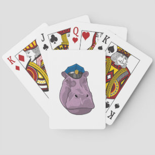 Hippo som polis casinokort