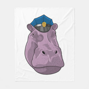 Hippo som polis fleecefilt