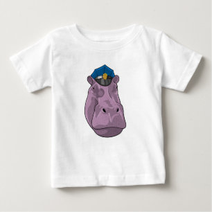 Hippo som polis t shirt