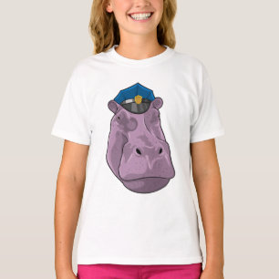 Hippo som polis t shirt