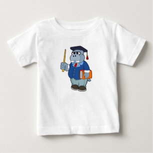 Hippo som professor i Bok T Shirt