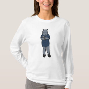 Hippo som sekreterare för Anteckningsblocket och p T Shirt