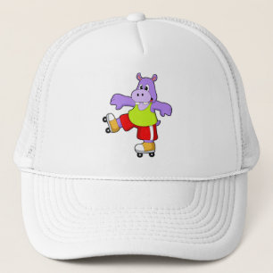 Hippo som Skater med textbundna skal Keps