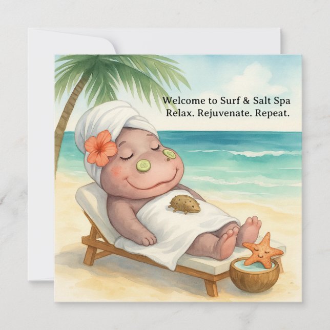 Hippo Spa by the beach  Julkort (Framsida)