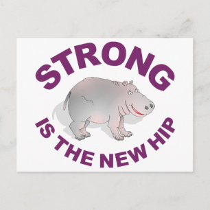 Hippo, stark är den nya höften vykort