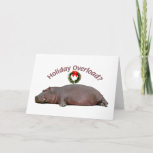 Hippo-steg med Helgdag överbelastning Helgkort