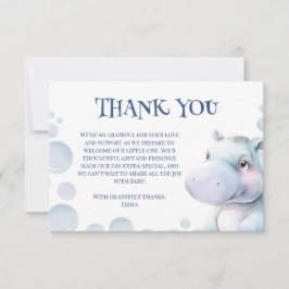Hippo Thworthy Baby Shower Tack Kort