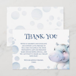Hippo Thworthy Baby Shower Tack Kort