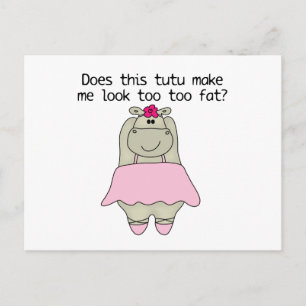 Hippo Tu Tu Tjock Vykort