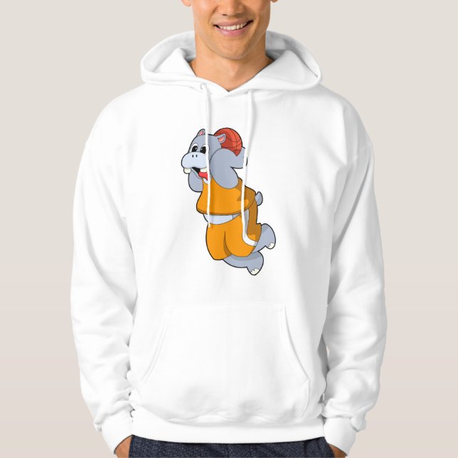 Hippo vid Basketball Sports Hoodie (Framsida)
