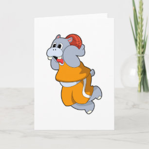 Hippo vid Basketball Sports Kort