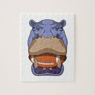 Hippo vid fotbollssport pussel