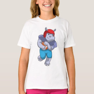 Hippo vid fotbollssport t shirt
