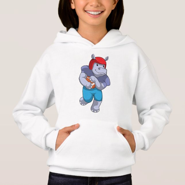 Hippo vid fotbollssport t shirt (Framsida)