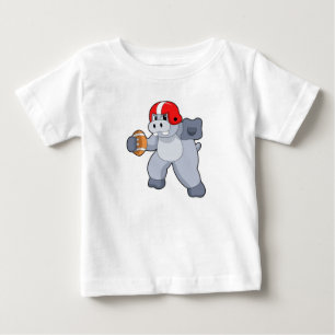 Hippo vid fotbollssport t shirt