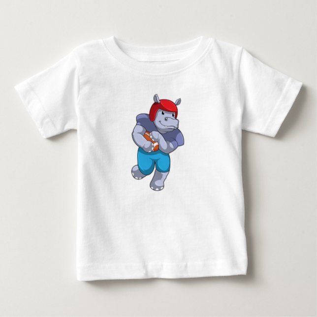 Hippo vid fotbollssport t shirt (Framsida)