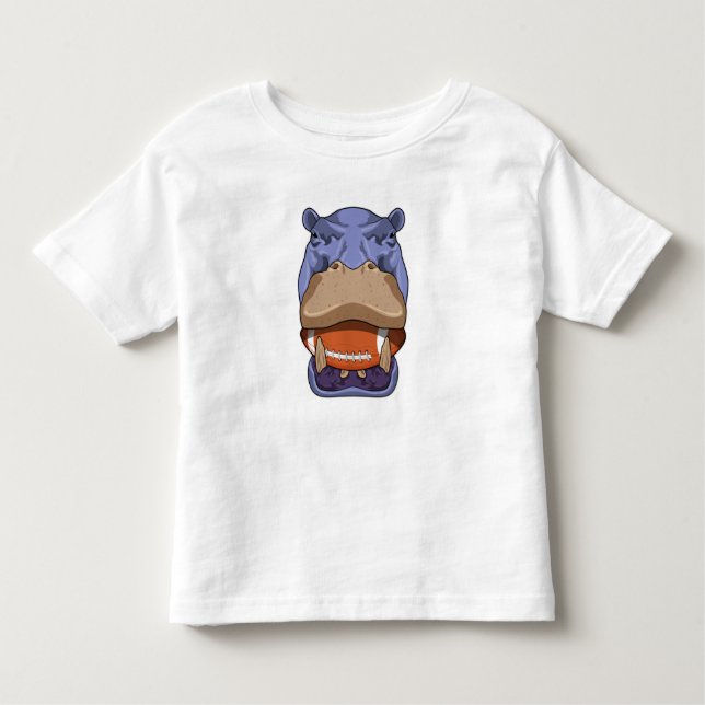 Hippo vid fotbollssport t shirt (Framsida)