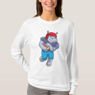 Hippo vid fotbollssport t shirt