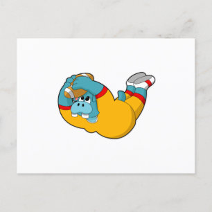 Hippo vid fotbollssport vykort