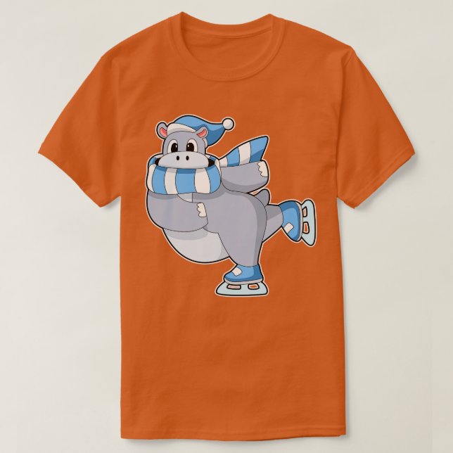 Hippo vid isfjällning med isfjällar t shirt (Design framsida)