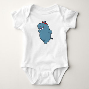 Hippo vid körning med huvudband t shirt