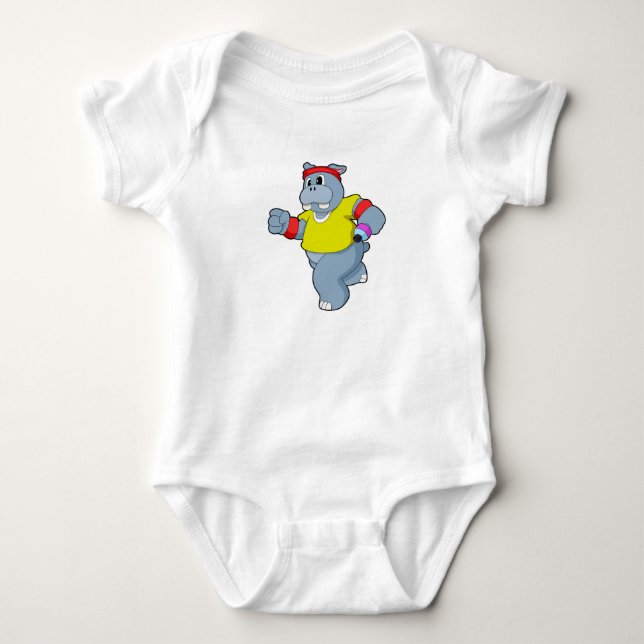 Hippo vid Running T Shirt (Framsida)