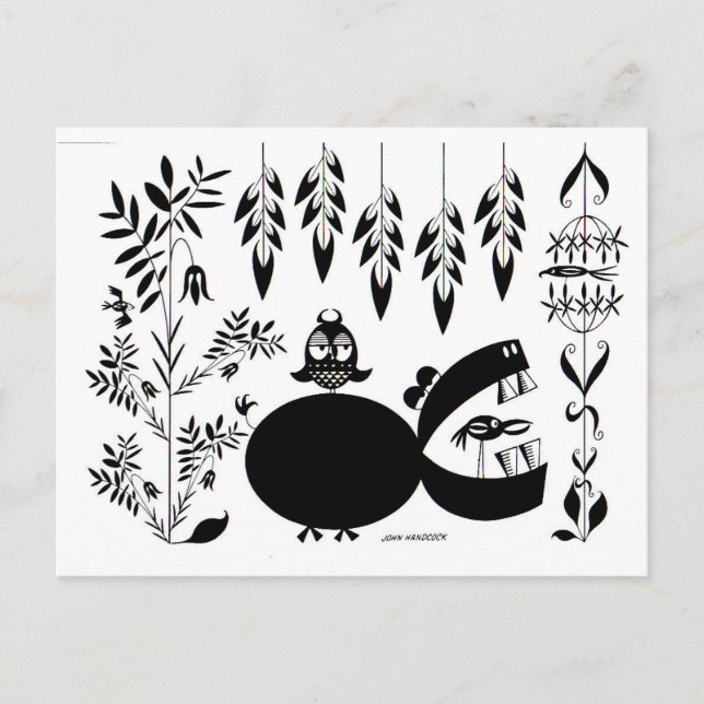 Hippo yawning vykort (Framsida)