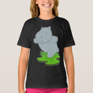 Hippo Yoga Fitness Gymnastics T Shirt