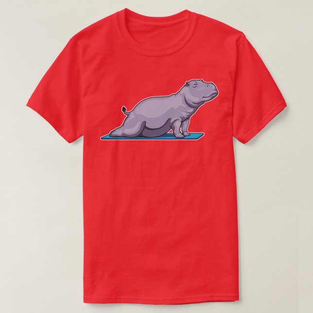 Hippo Yoga Fitness T Shirt (Design framsida)