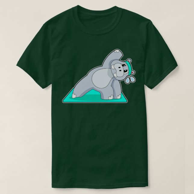 Hippo Yoga Gymnastics T Shirt (Design framsida)