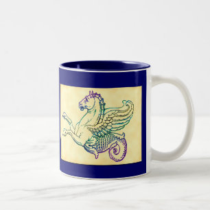 Hippocampus Sea Horse Vintage Art Coffee Mugg