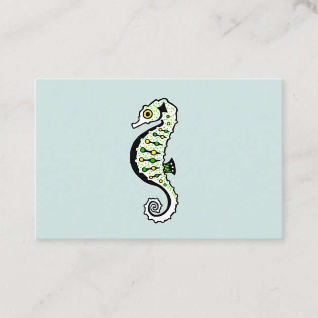 Hippocampus - SEAHORSE - Originalgrafik - Visitkort (Framsida)