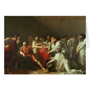 Hippocrates som vägrar gåvorna av Artaxerxes mig Hälsningskort