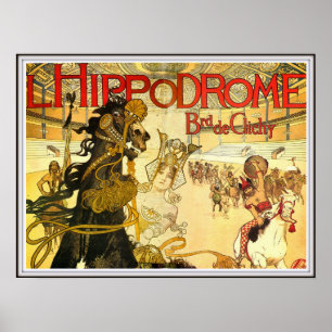 Hippodrome Boulevard De Clichy Fransk Circus Poster