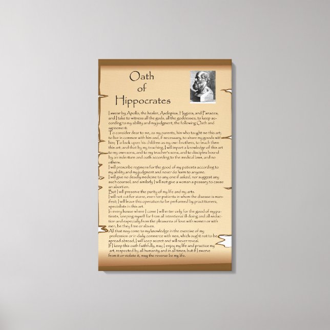 Hippokratisk ed canvastryck (Framsida)