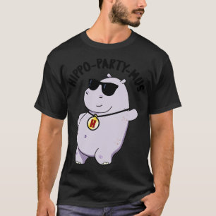 Hippopartymus Funny Animal Hippo Pun T Shirt