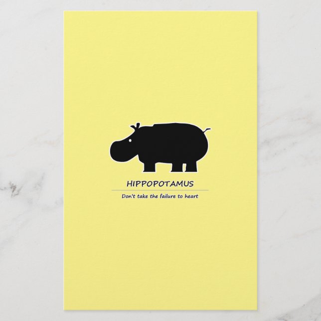 Hippopotamus (カ バ) brevpapper (Framsida)