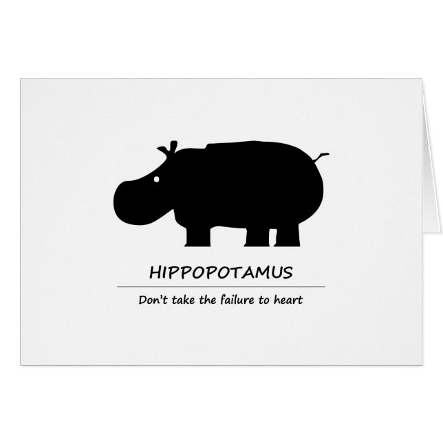 Hippopotamus (カ バ) hälsningskort (Framsidan Horizontal)