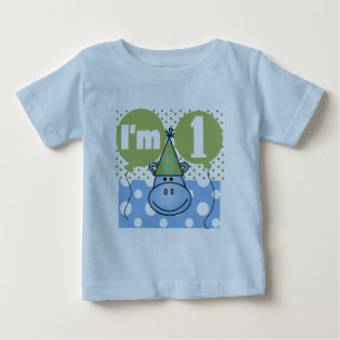 Hippopotamus 1:a födelsedag Tshirts och gåvor