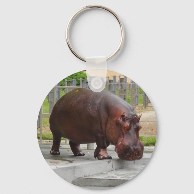 Hippopotamus #2-nyckelkedja nyckelring (Framsida)